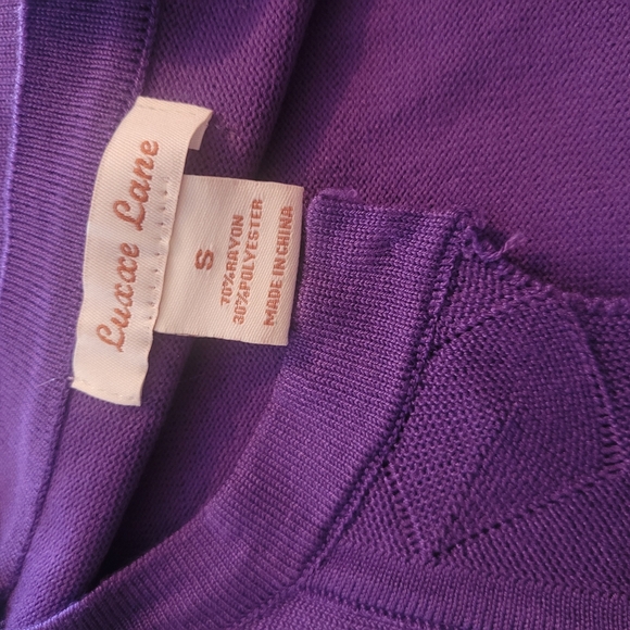 Luxxe Lane Purple Cardigan S - Picture 7 of 7
